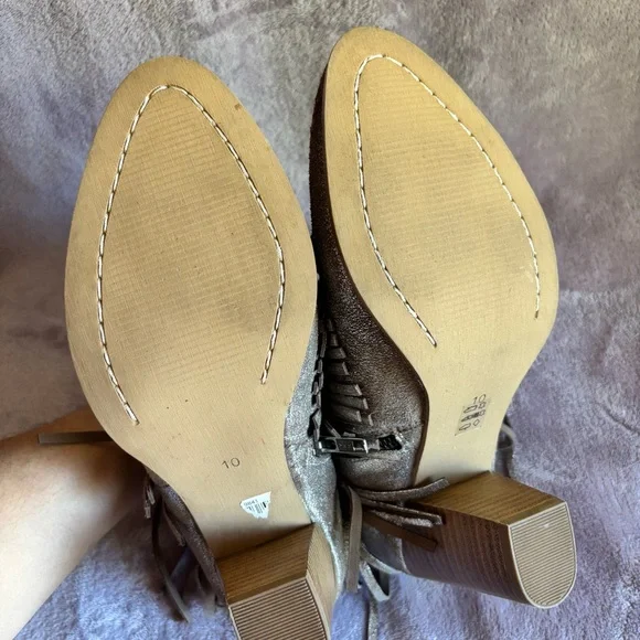 Ariat Unbrindled Layla metallic fringe western boots size 10 - Picture 12 of 15